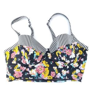 Torrid Floral Bikini Top Size 0